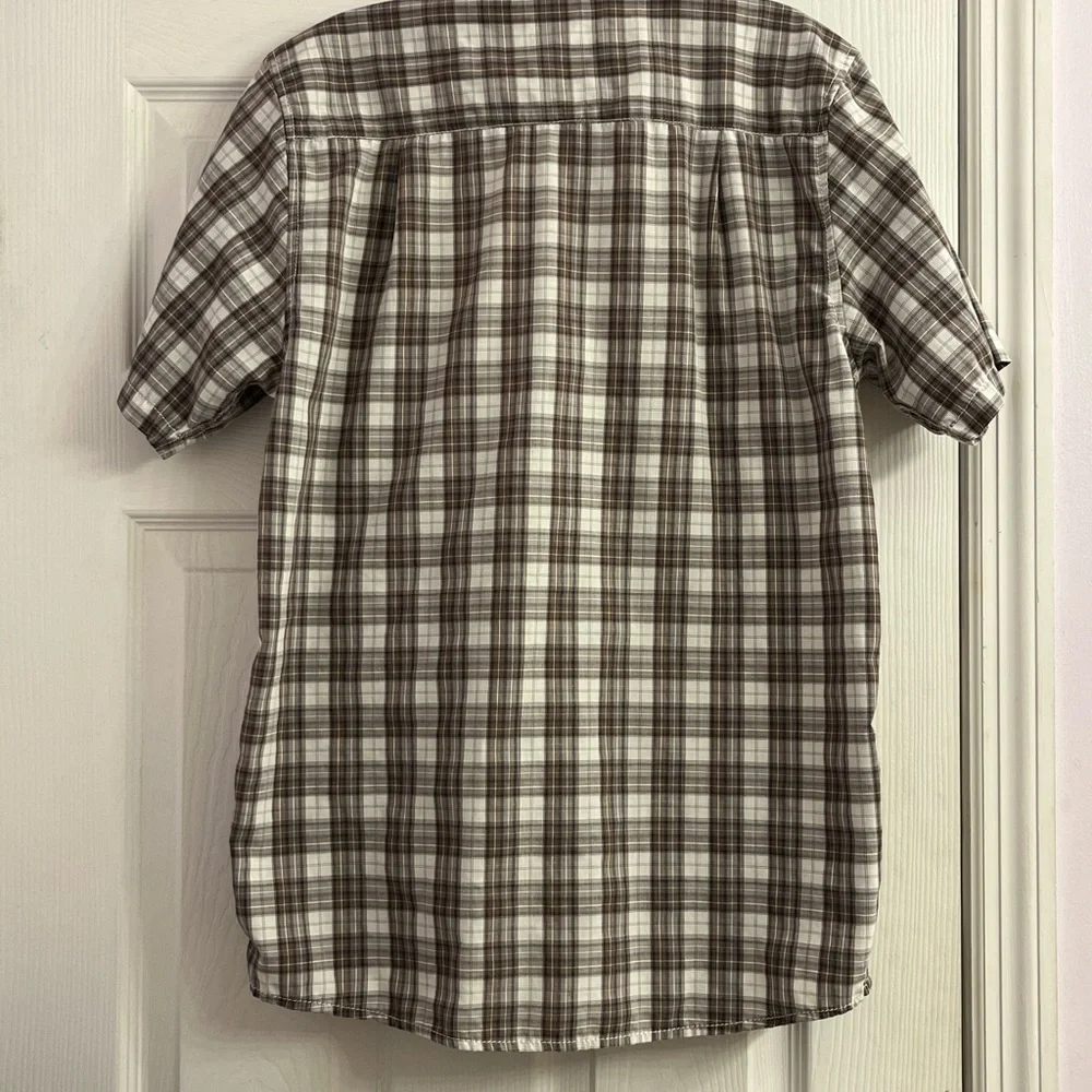 The North Face Men’s White & Brown Checkered Shirt Size Small